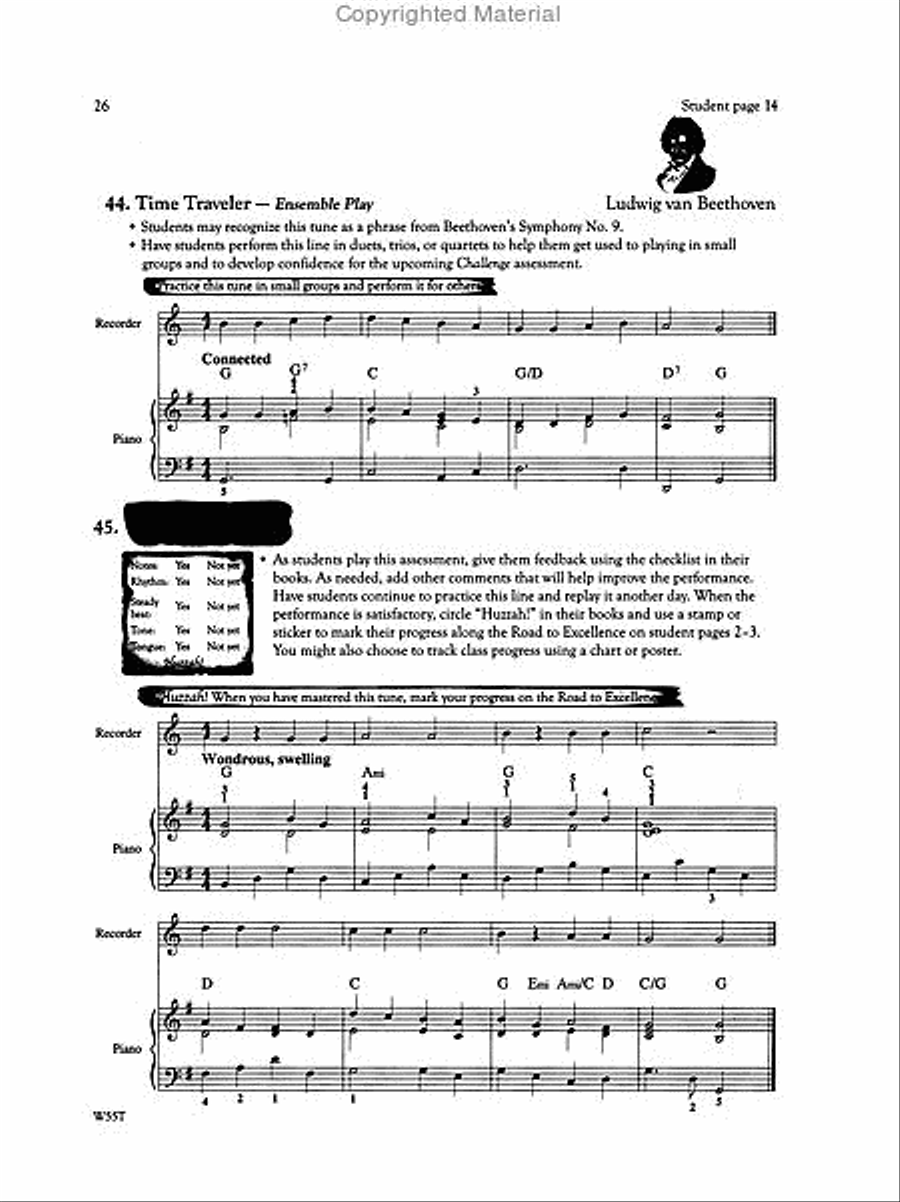 Recorder Apprentice - Teacher Edition Recorder scores gallery preview page 7