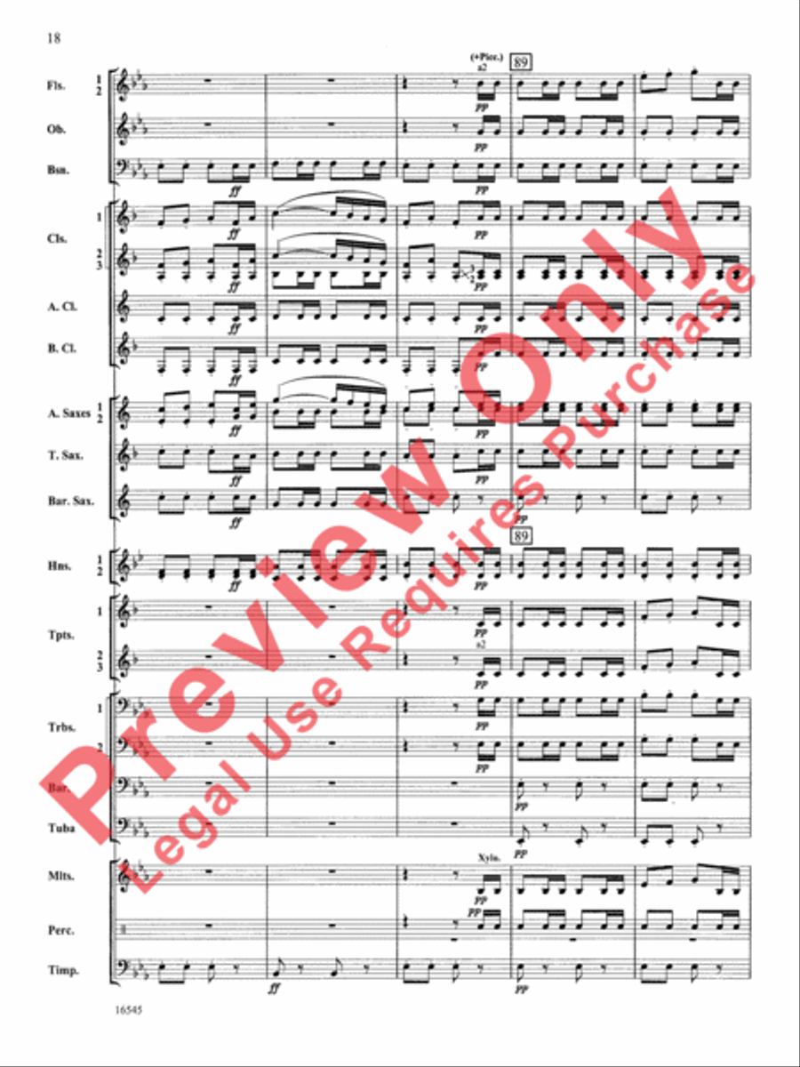 William Tell Overture Concert Band scores gallery preview page 19