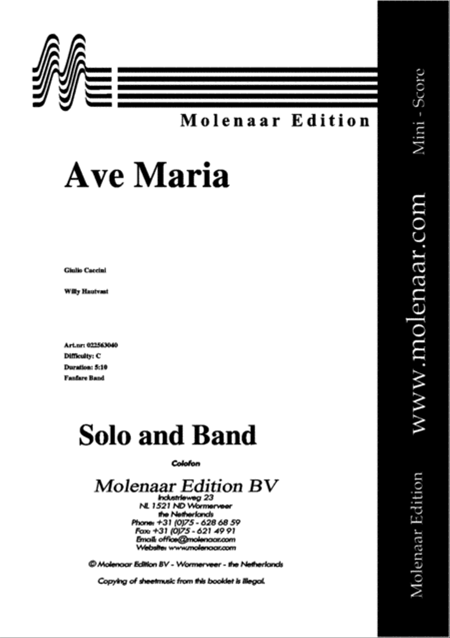 Ave Maria Fanfare Band scores gallery preview page 2