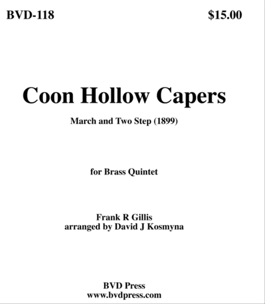 Coon Hollow Capers Brass Quintet scores gallery preview page 1
