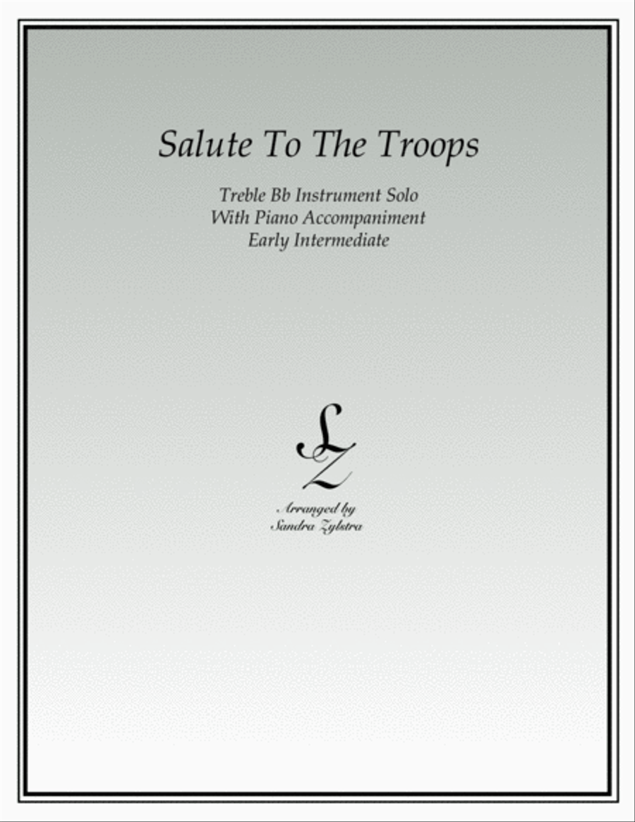 Salute To The Troops (treble Bb instrument solo) Piano scores gallery preview page 1