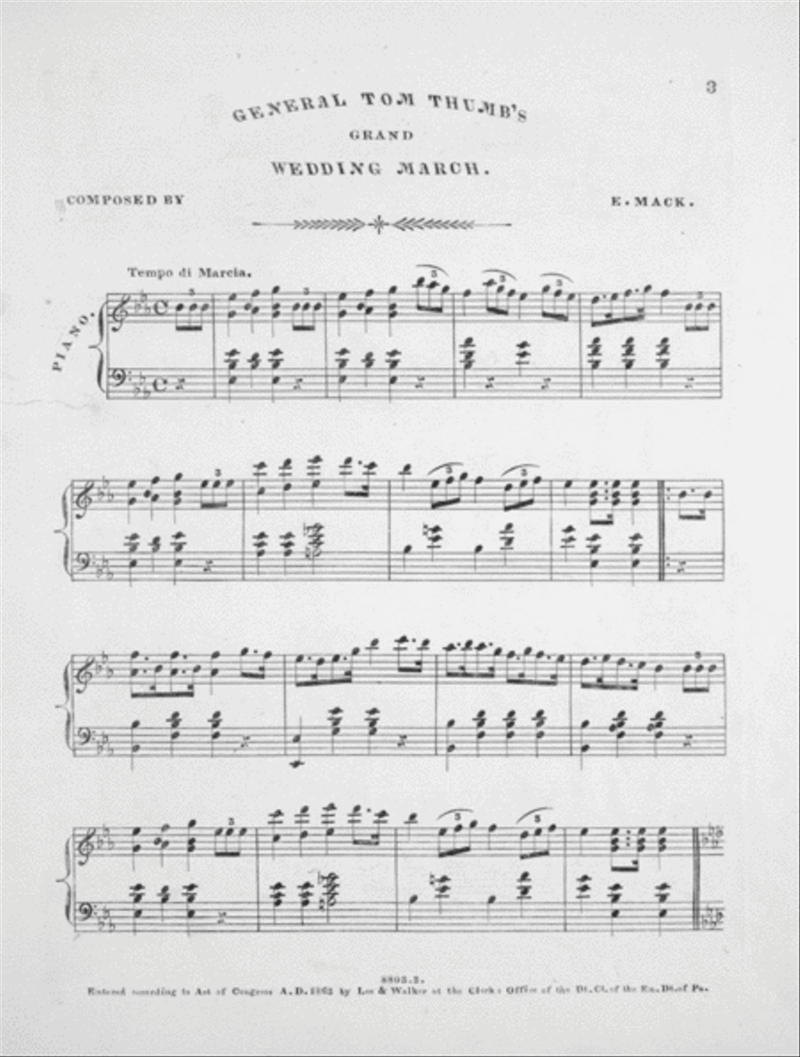 General Tom Thumb's grand wedding marc Piano Solo scores gallery preview page 2