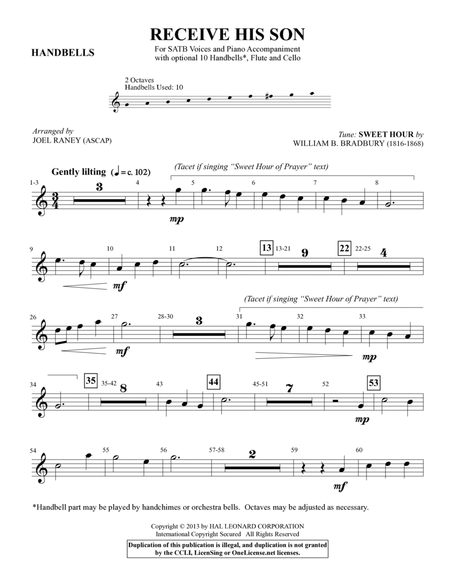 Receive His Son - Handbells Choir scores gallery preview page 1