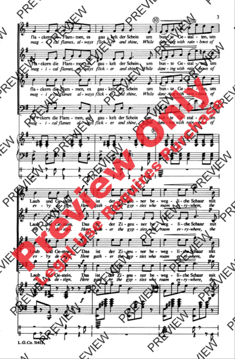 Zigeunerleben Zigeunerleben Choir scores gallery preview page 3