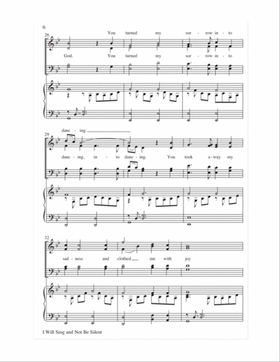 I Will Sing and Not Be Silent Choir scores gallery preview page 5