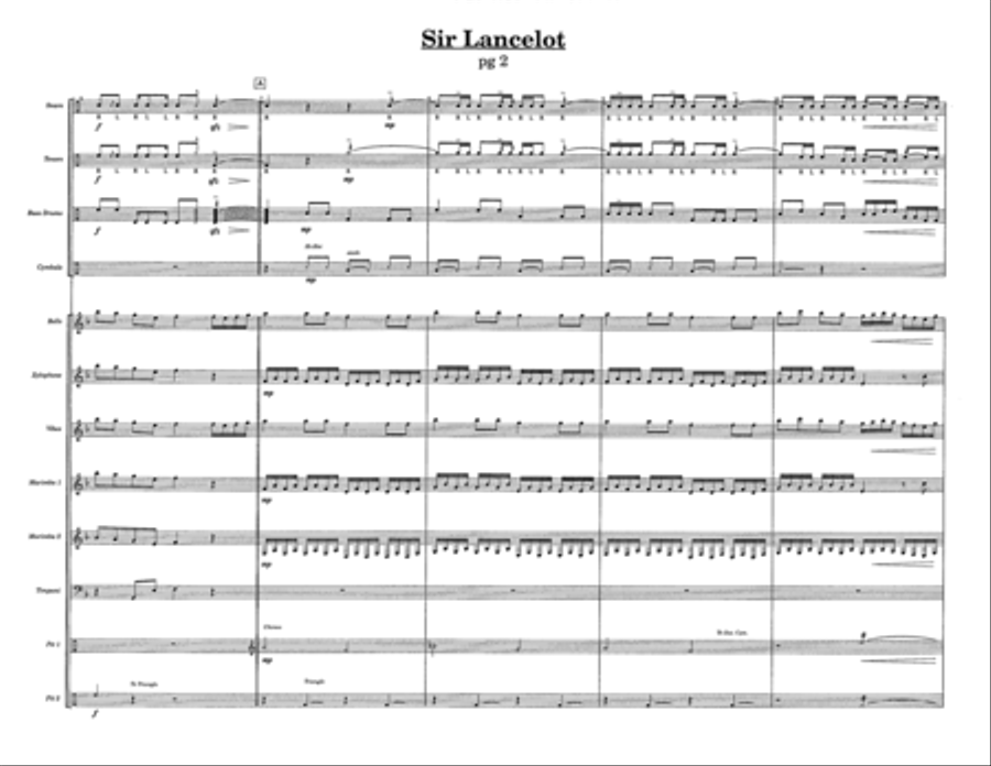 Sir Lancelot w/Tutor Tracks Percussion Ensemble scores gallery preview page 4