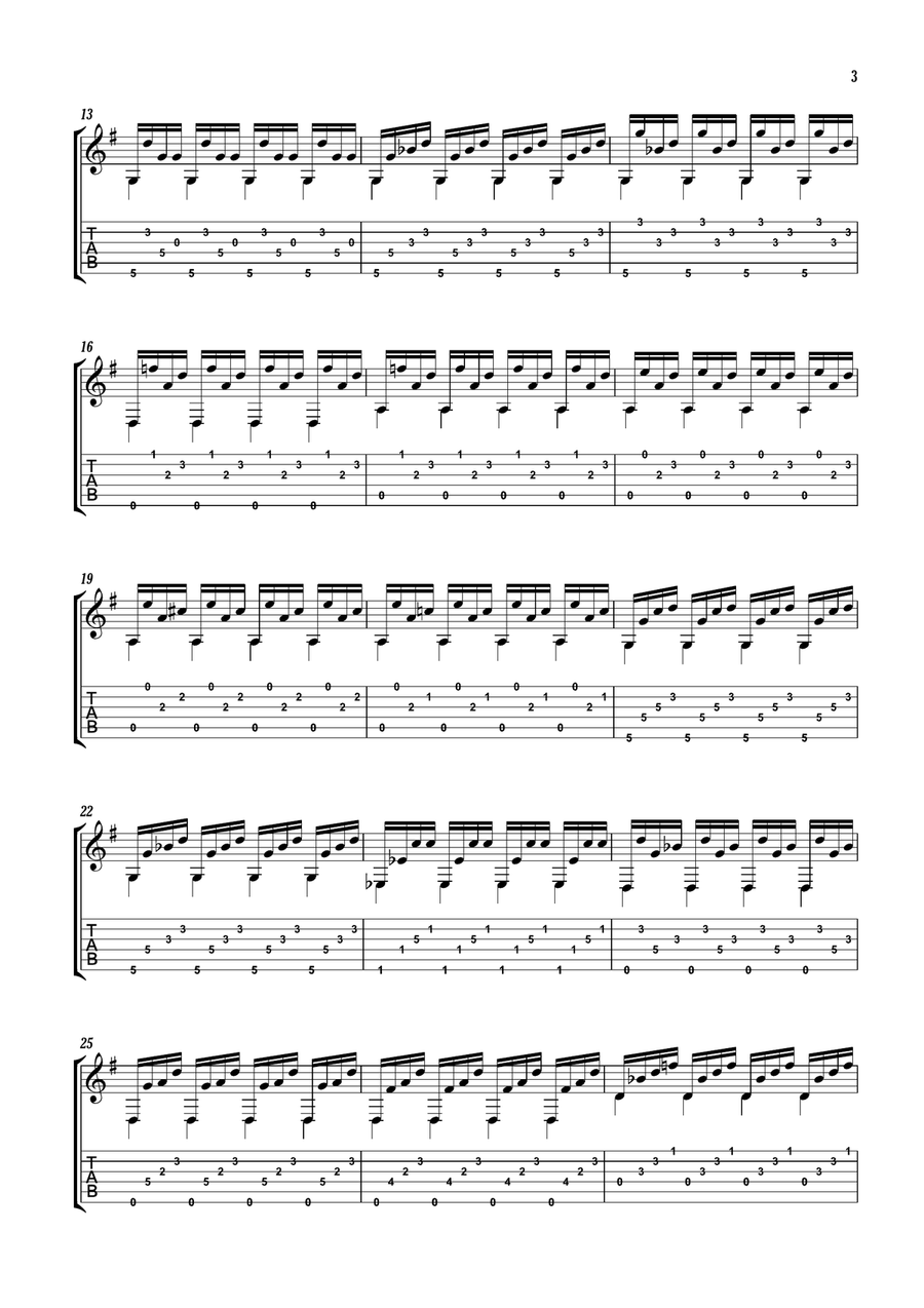 Toccata Arpeggiata Classical Guitar scores gallery preview page 3
