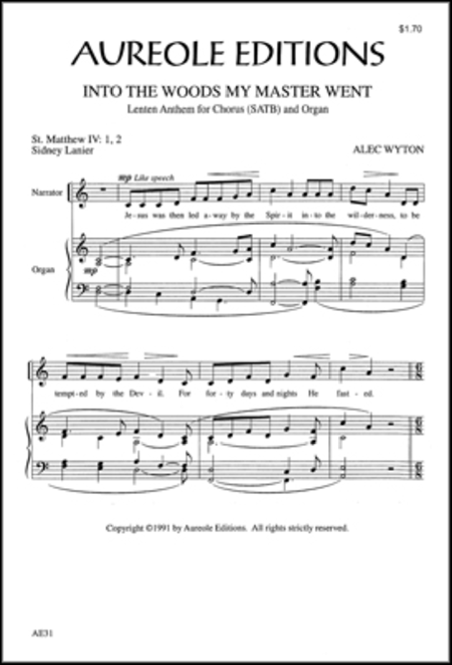 Into the Woods My Master Went 4-Part scores gallery preview page 1