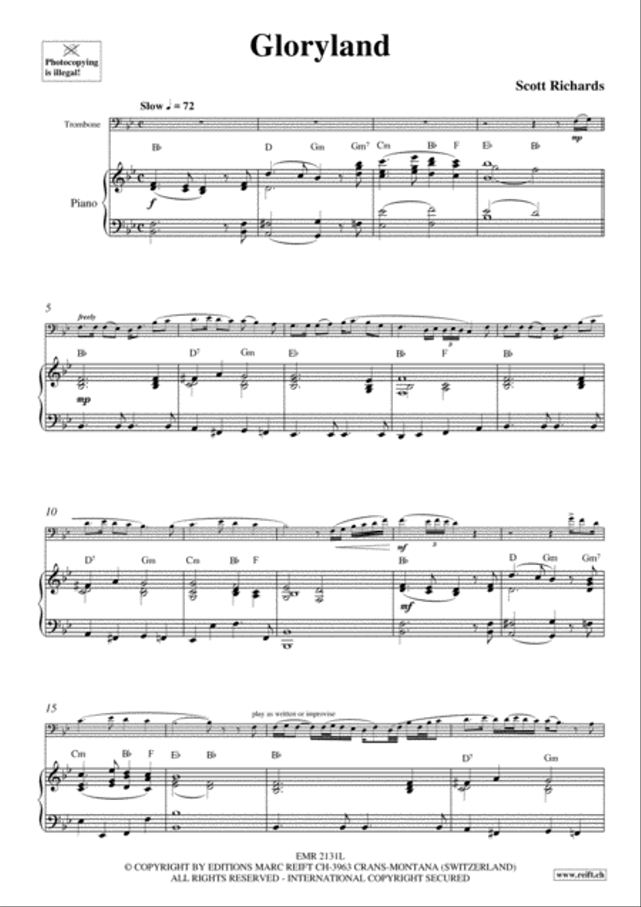 Gloryland Piano Accompaniment scores gallery preview page 3