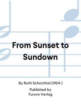 Book cover for From Sunset to Sundown