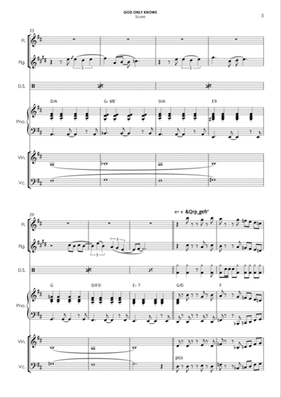 God Only Knows Small Ensemble scores gallery preview page 5