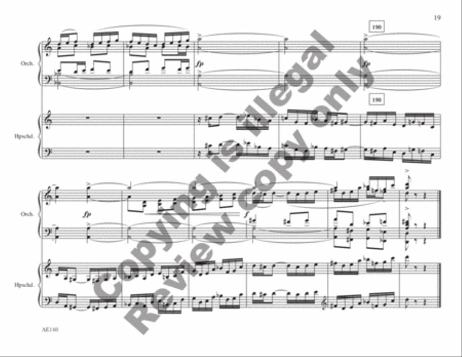 Concerto for Harpsichord and Strings String Orchestra scores gallery preview page 12