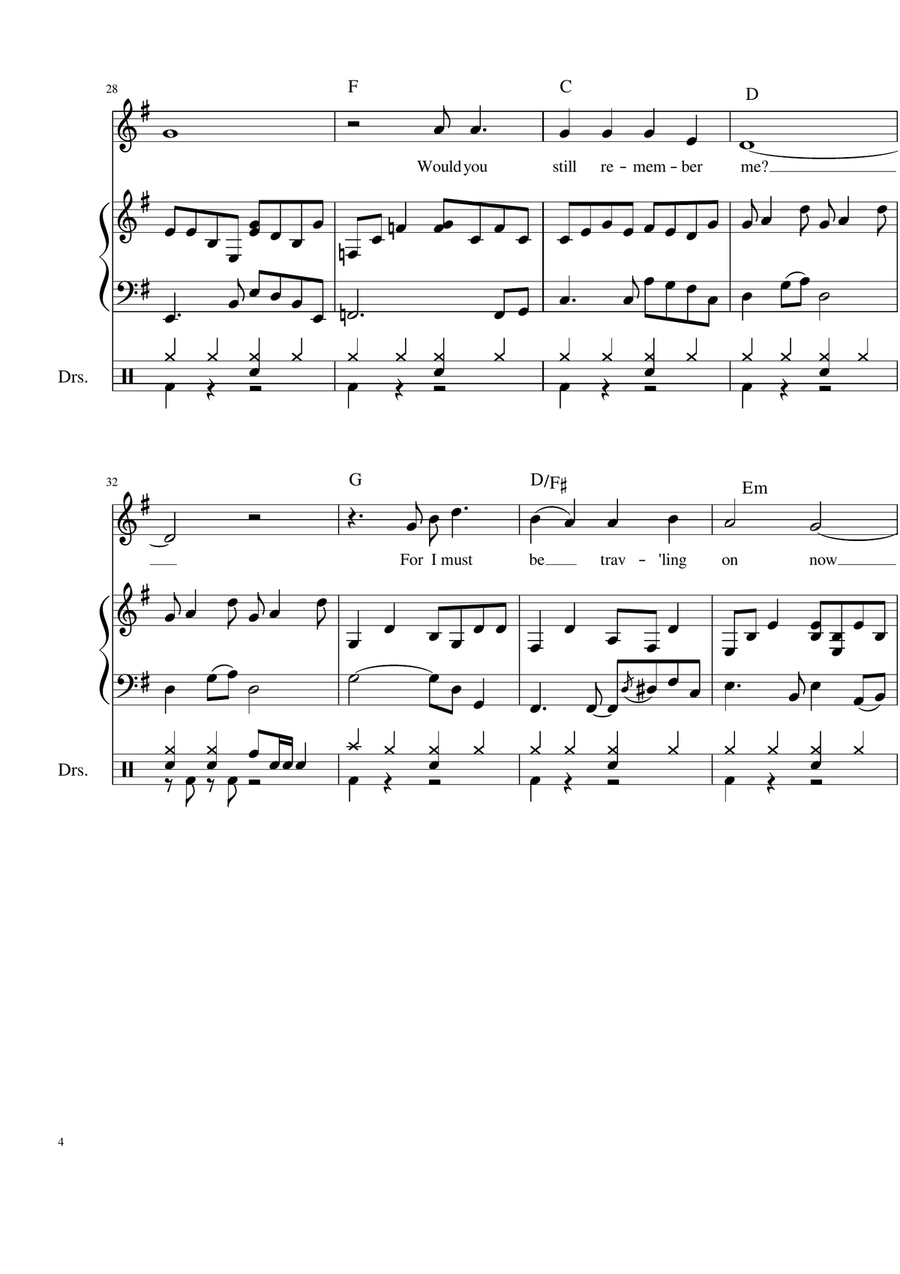 Free Bird Piano, Vocal scores gallery preview page 4