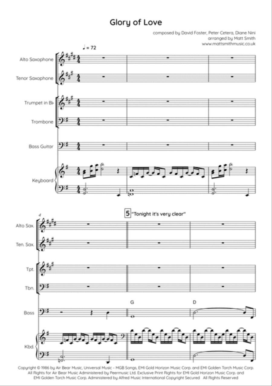 Glory Of Love Glory Of Love Voice scores gallery preview page 3