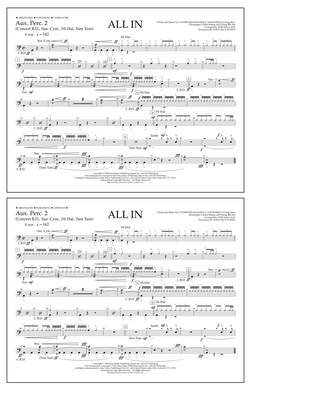 ALL IN (arr. Tom Wallace) - Aux. Perc. 2