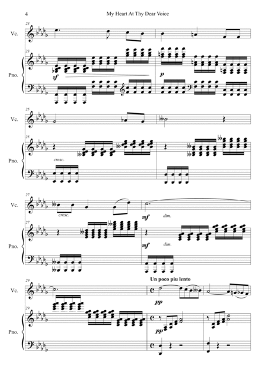 My Heart At Thy Dear Voice Voice scores gallery preview page 4