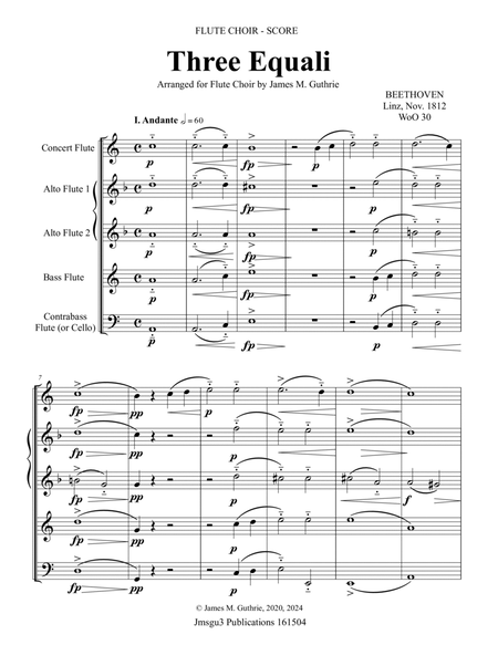 Beethoven: Three Equali WoO 30 for Flute Choir image number null
