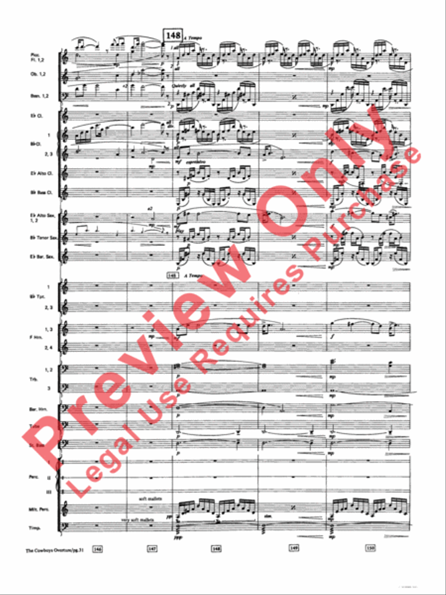 The Cowboys Concert Band scores gallery preview page 32