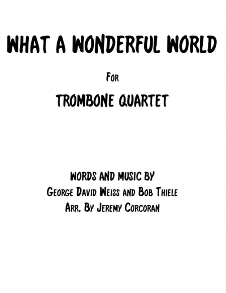 What A Wonderful World What A Wonderful World Brass Ensemble scores gallery preview page 1