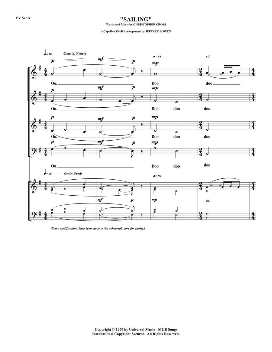 Sailing 4-Part scores gallery preview page 1