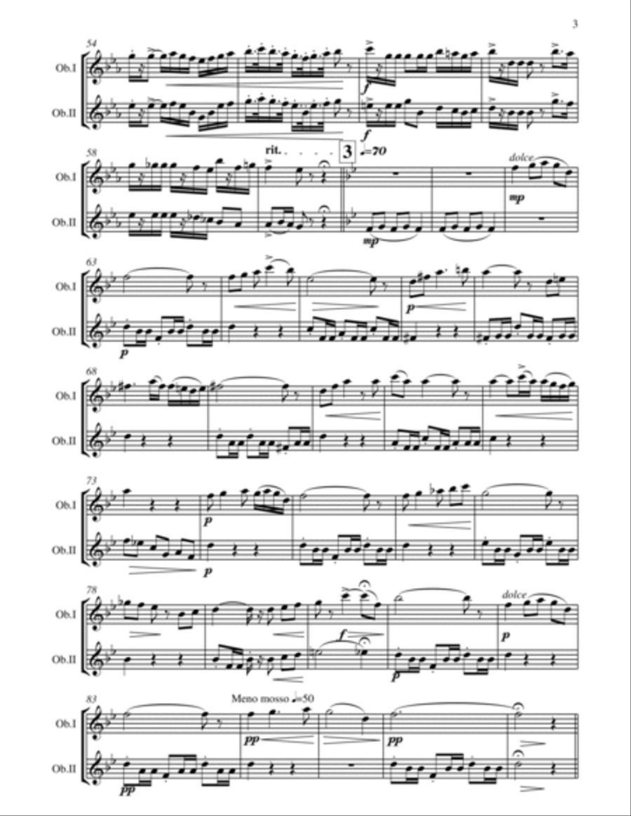 Polonaise de Concert - Paul Rougnon - for 2 Oboes Duet Woodwind Duet scores gallery preview page 6