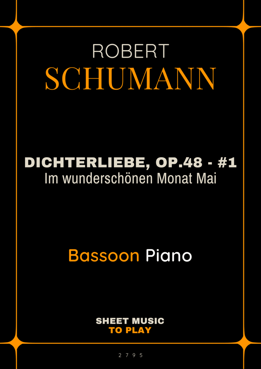 Dichterliebe, Op.48 No.1 - Bassoon and Piano (Full Score and Parts) image number null