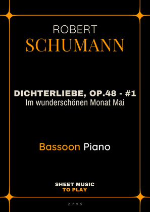 Book cover for Dichterliebe, Op.48 No.1 - Bassoon and Piano (Full Score and Parts)