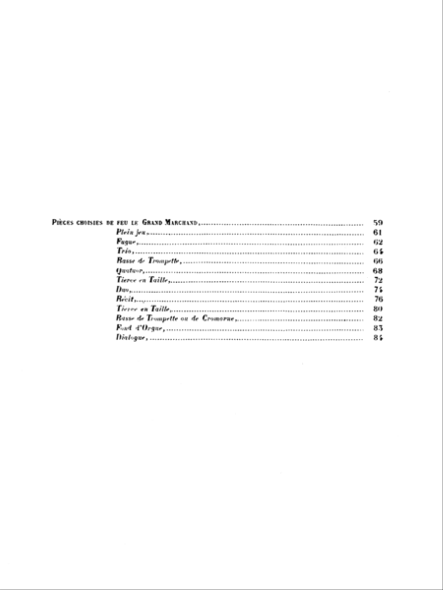 Selected Organ Compositions