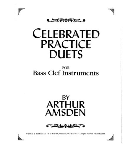 Amsden's Practice Duets Bass Clef Instrument - Sheet Music