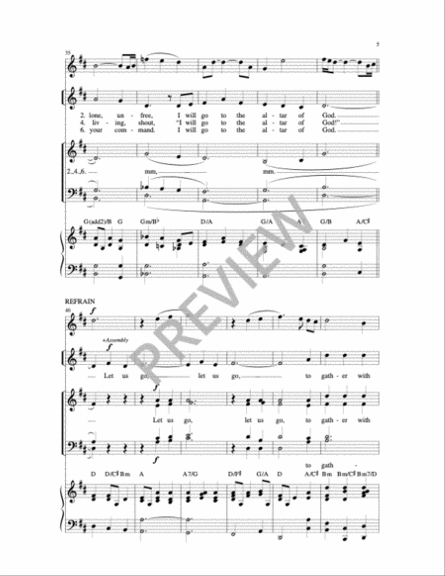 Let Us Go to the Altar of God 4-Part scores gallery preview page 7