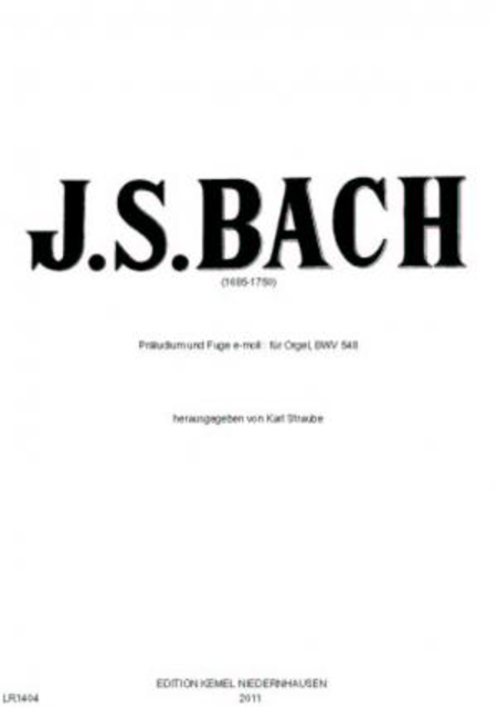 Praludium und Fuge e-moll : fur Orgel, BWV 548