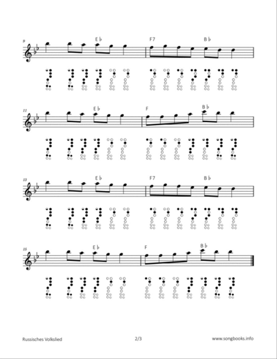 Russisches Volkslied Chamber Music scores gallery preview page 2