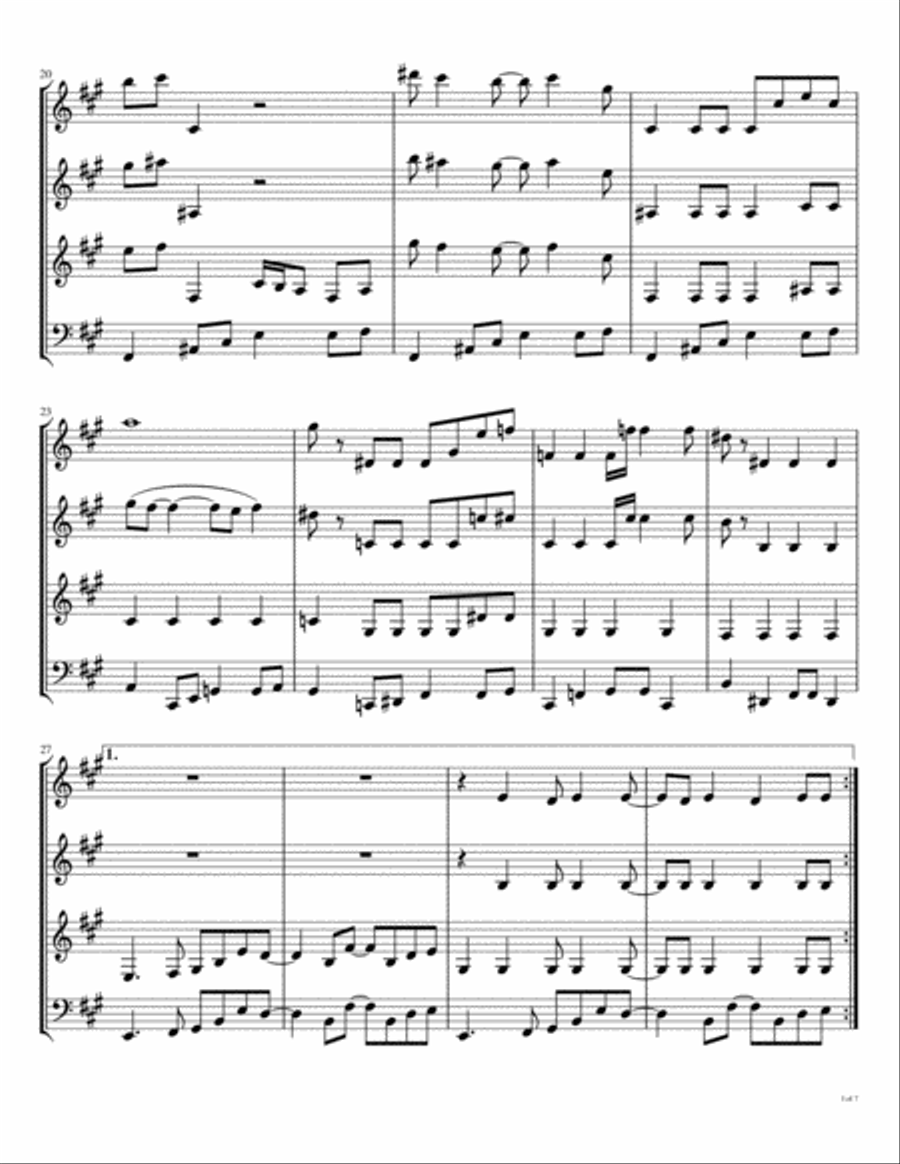Day Tripper Woodwind Quartet scores gallery preview page 4