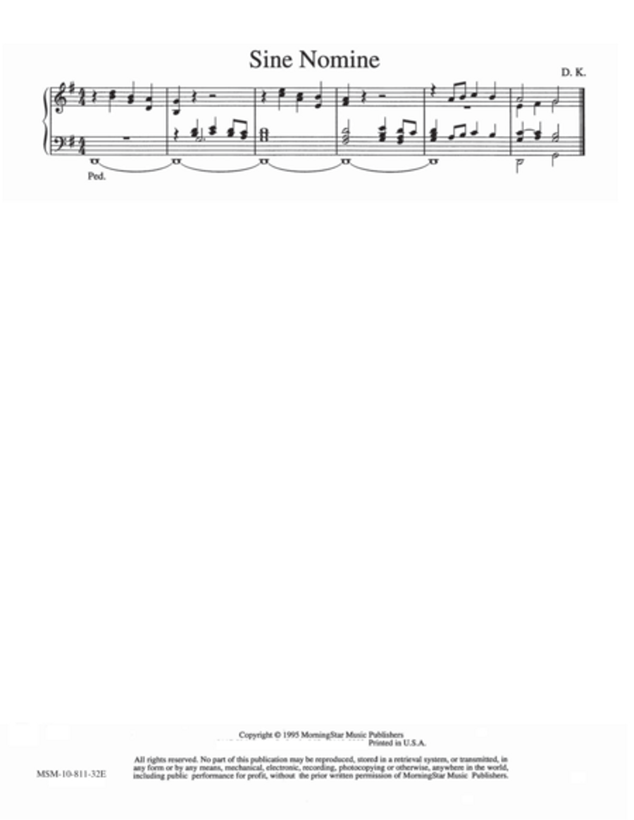 Sine nomine Organ scores gallery preview page 1
