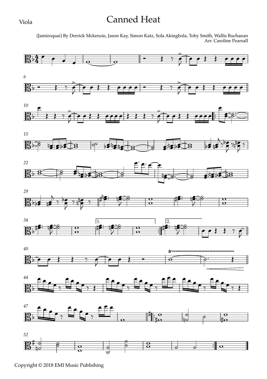 Canned Heat String Quartet scores gallery preview page 5