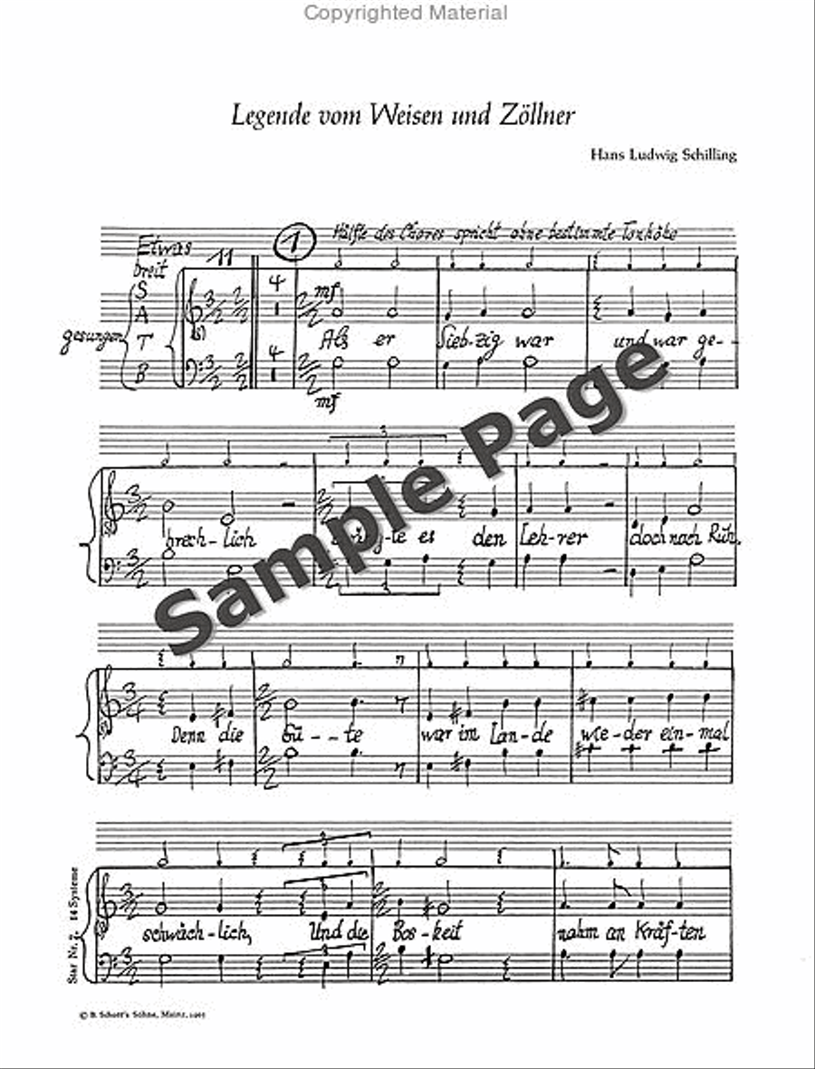 Legende Vom Weisen Choral Score 4-Part scores gallery preview page 4