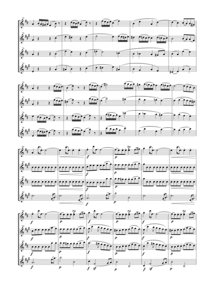 String Quartet KV 499 "Hoffmeister" for Saxophone Quartet (SATB) image number null