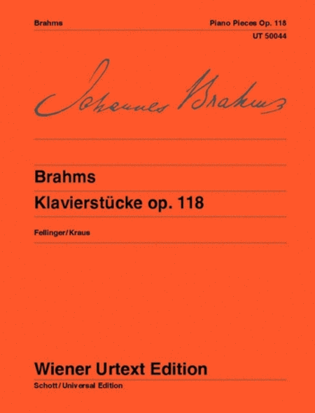 Johannes Brahms : Piano Pieces, Op. 118, Urtext