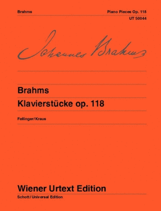 Book cover for Piano Pieces, Op. 118