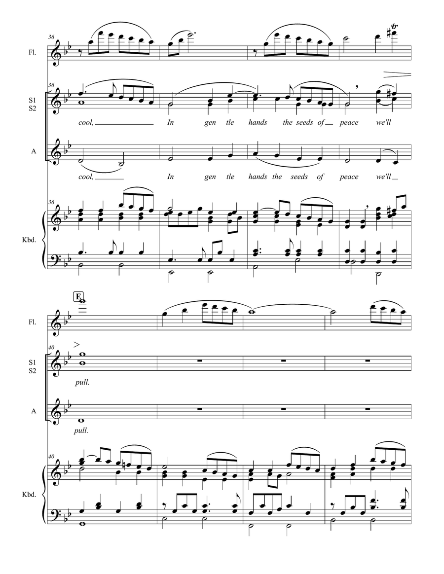 A Plea for Peace SSA scores gallery preview page 5
