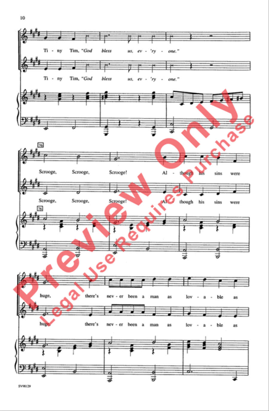 Scrooge, Scrooge, Scrooge 2-Part scores gallery preview page 9