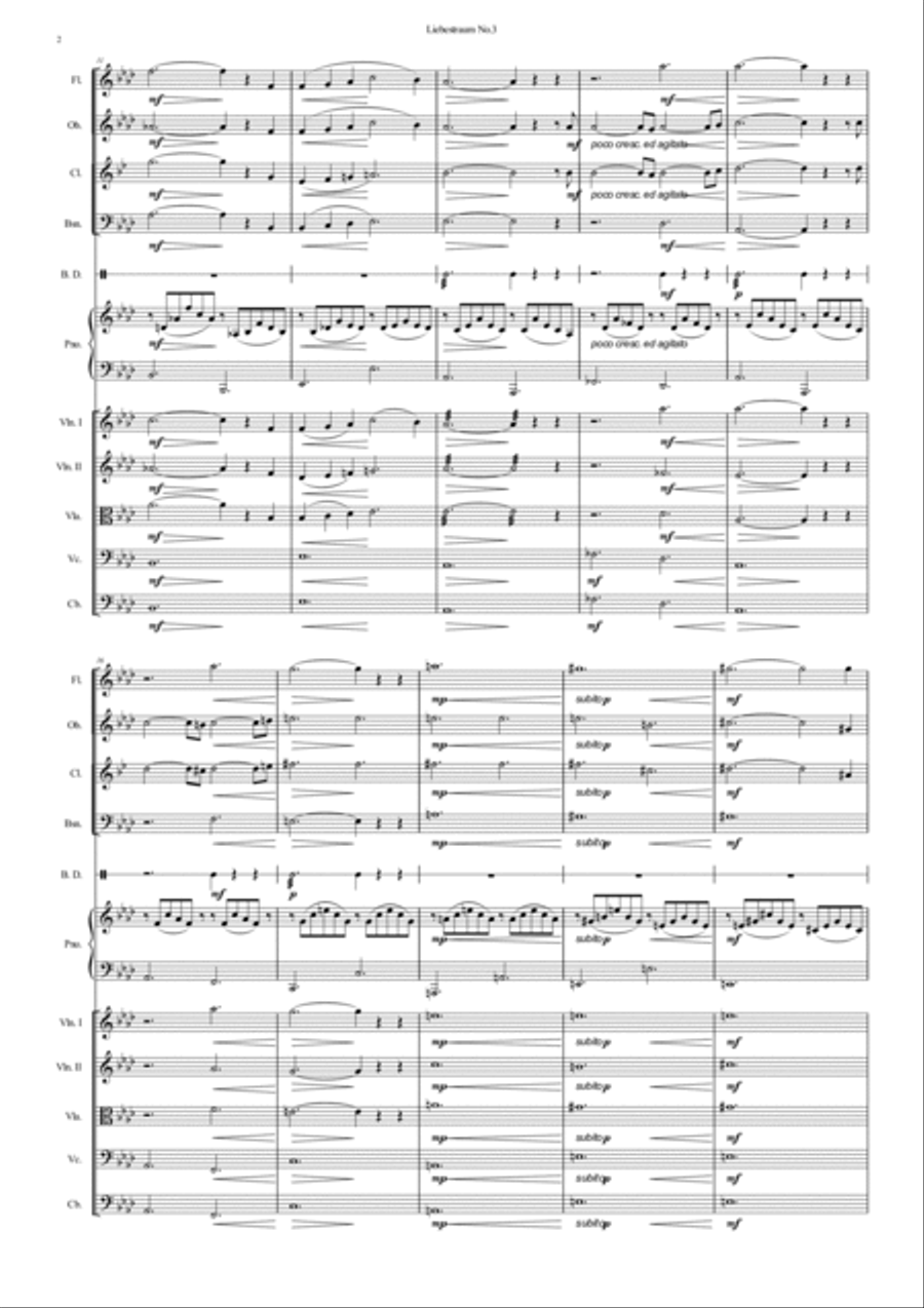 Liebestraum, S.541 No.3 Orchestra scores gallery preview page 2