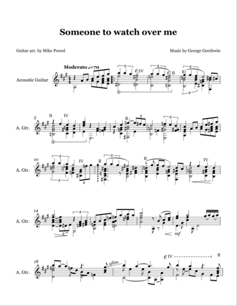 Someone To Watch Over Me Guitar Solo scores gallery preview page 2