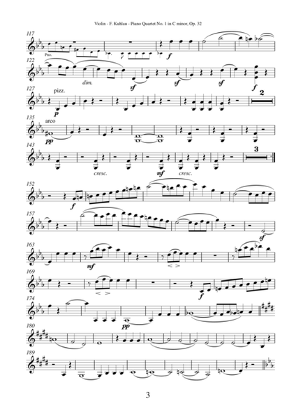 Piano Quartet Op.32 No.1 (parts) by Friedrich Daniel Rudolf Kuhlau for piano quintet