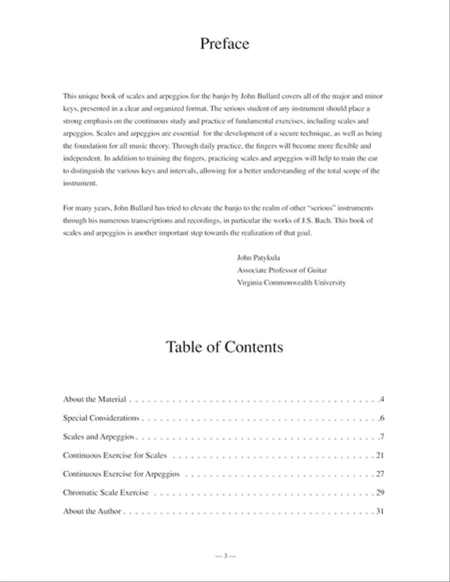 Scales and Arpeggios for Classical Banjo Banjo scores gallery preview page 4