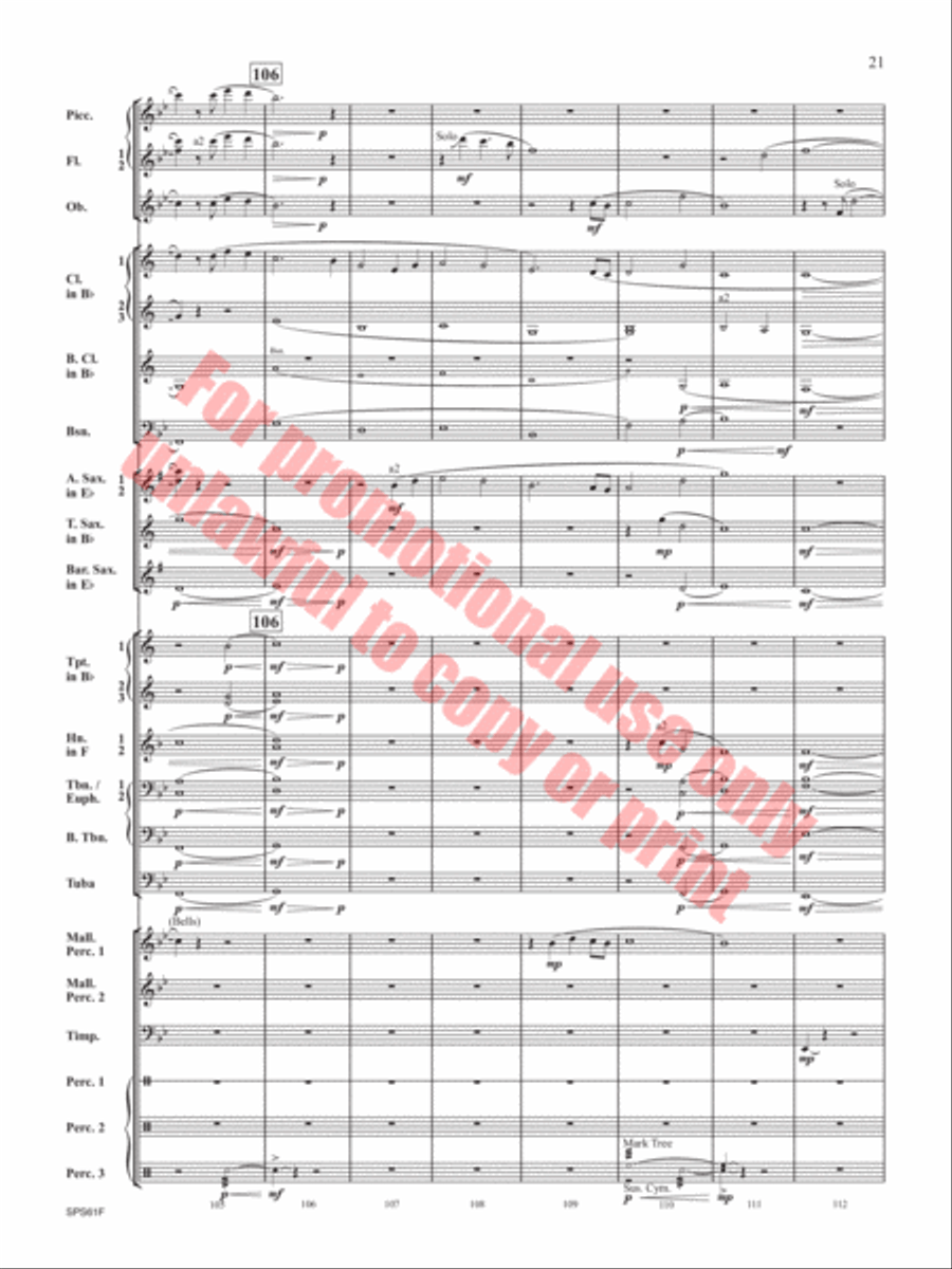 The Lake in the Sky The Lake in the Sky Concert Band scores gallery preview page 22