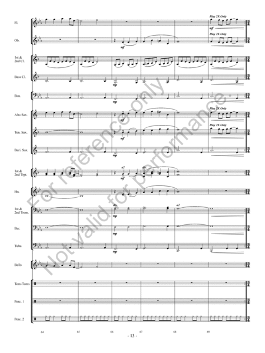 Mask Of The Avenger Concert Band scores gallery preview page 12