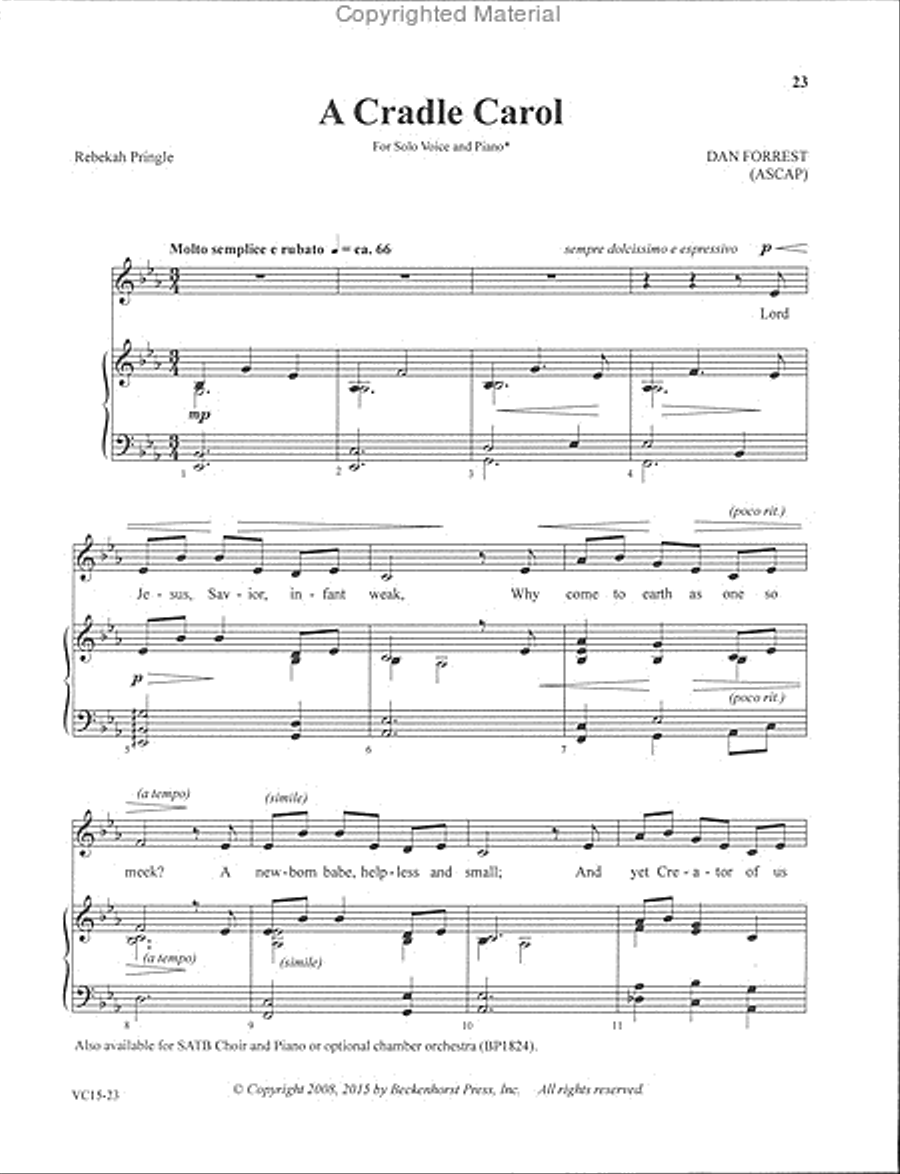 Sacred Solos of Dan Forrest - medium voice Medium Voice scores gallery preview page 8