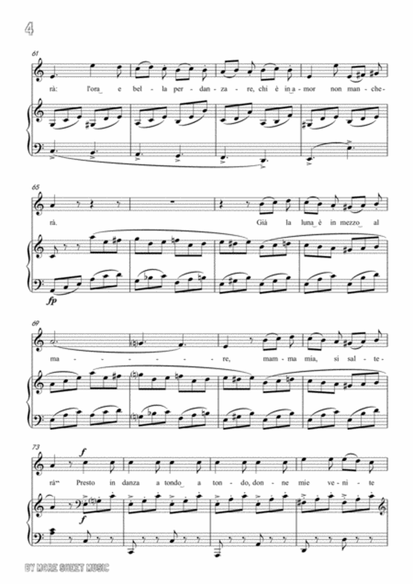 Gioachino-La Danza in a minor,for Voice and Piano image number null