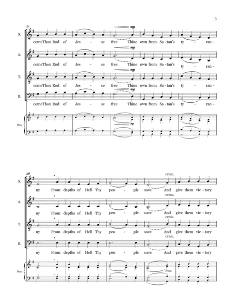 O Come O Come Emmanuel O Come O Come Emmanuel 4-Part scores gallery preview page 5